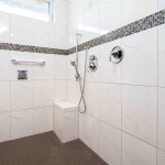 large tiled shower in custom home